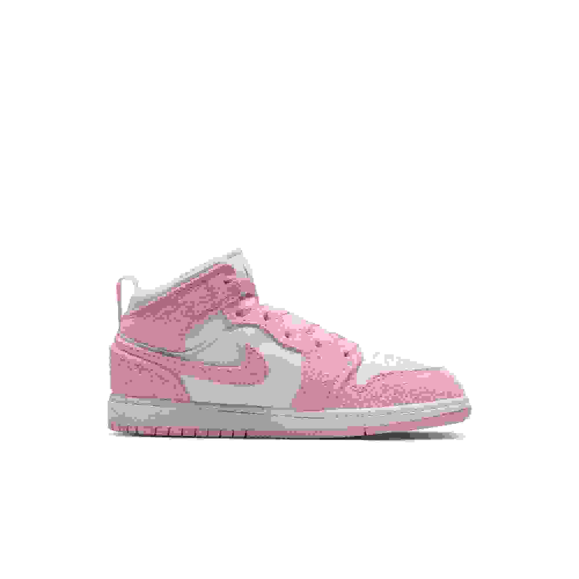 Jordan 1 Mid SE Preschool Girls' "White/Legend Pink/Sail" Shoe
